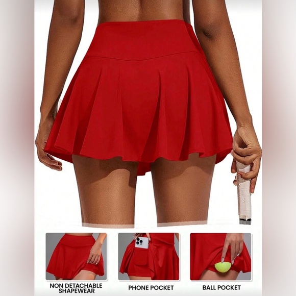 Red Mini Skirt - Picture 3 of 4